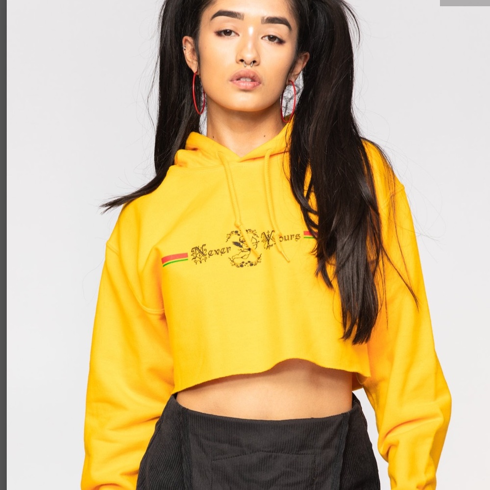 By Samii Ryan Never Yours Cropped Hoodie